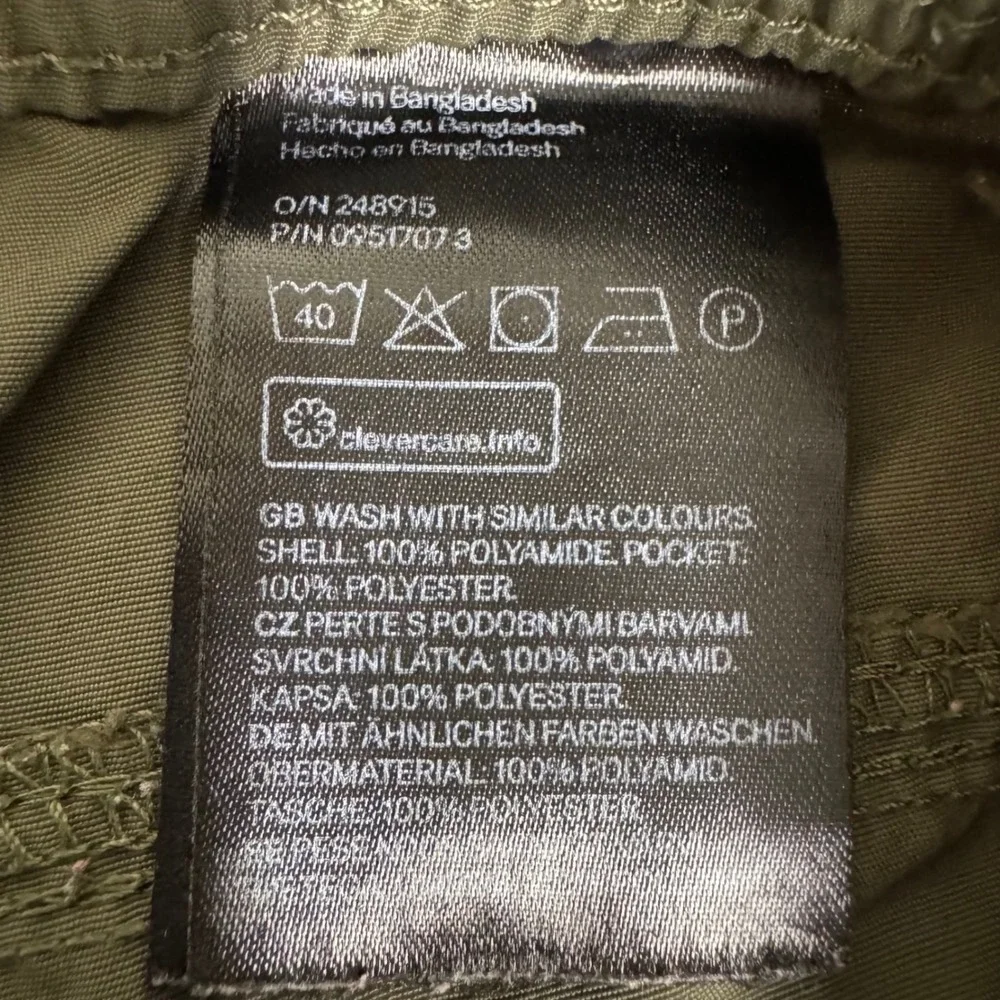 H&M Regular Fit Shorts Mens L Olive Green Excellent Nylon‎ Drawstring 0951707 3